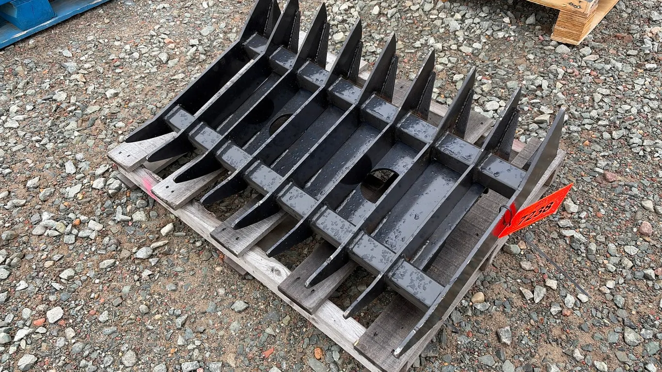Approx. 32" Unused Kit Containers MSS-RR Mini Skid Steer Rake Attachment