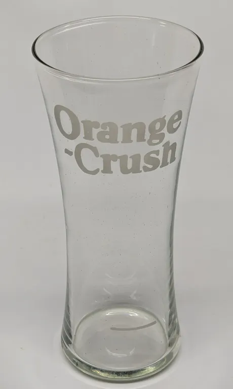 ORANGE CRUSH SODA FOUNTAIN SYRUP LINE DRINKING GLASS