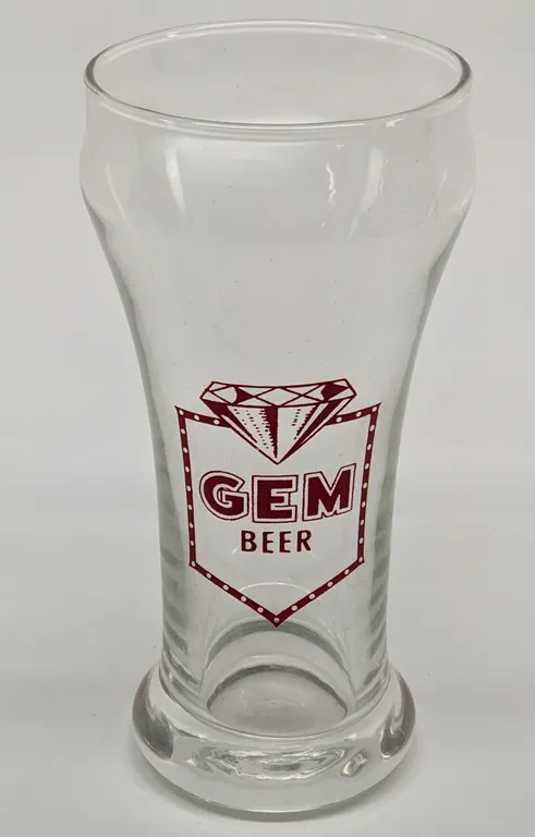 WALTER BROS BREWING GEM PILSNER BEER DRINKING GLASS MENASHA WISCONSIN
