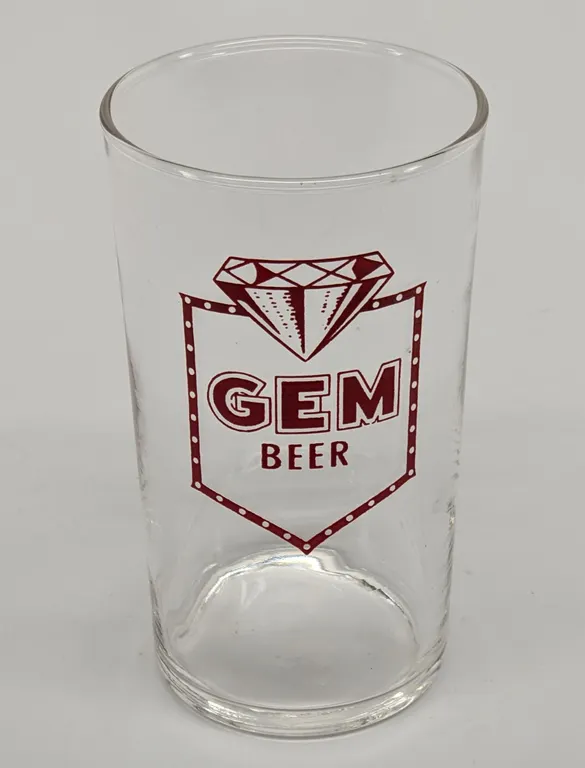 WALTER BROS GEM PILSNER BEER DRINKING GLASS MENASHA WISCONSIN