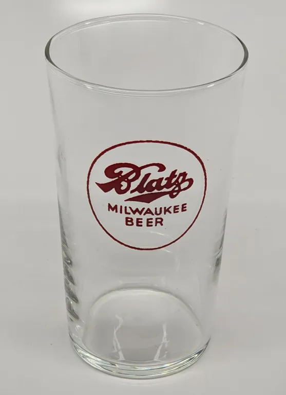 BLATZ MILWAUKEE BEER DRINKING GLASS WISCONSIN