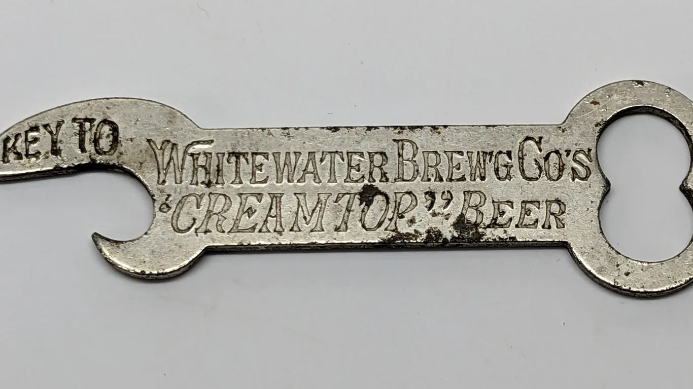 KEY TO WHITEWATER BREWING CO'S "CREAMTOP" BEER WISCONSIN