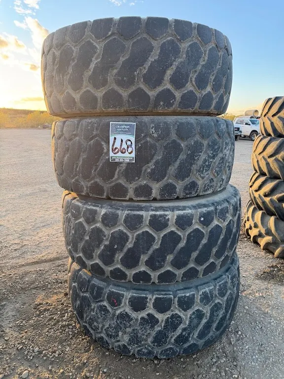 (4) Yokohama 20.5 R25 Wheel Loader Tires