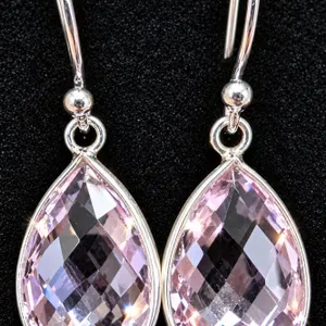SILVER(3G), AMETHYST (12CT) EARRING, SUGGESTED RETAIL VALUE $240
