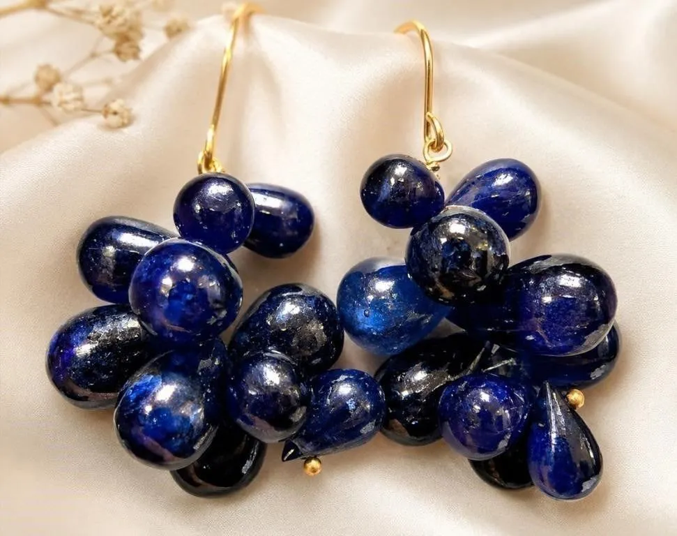 10K(7.6G), SAPPHIRE (36CT) EARRING, SUGGESTED RETAIL VALUE $1600