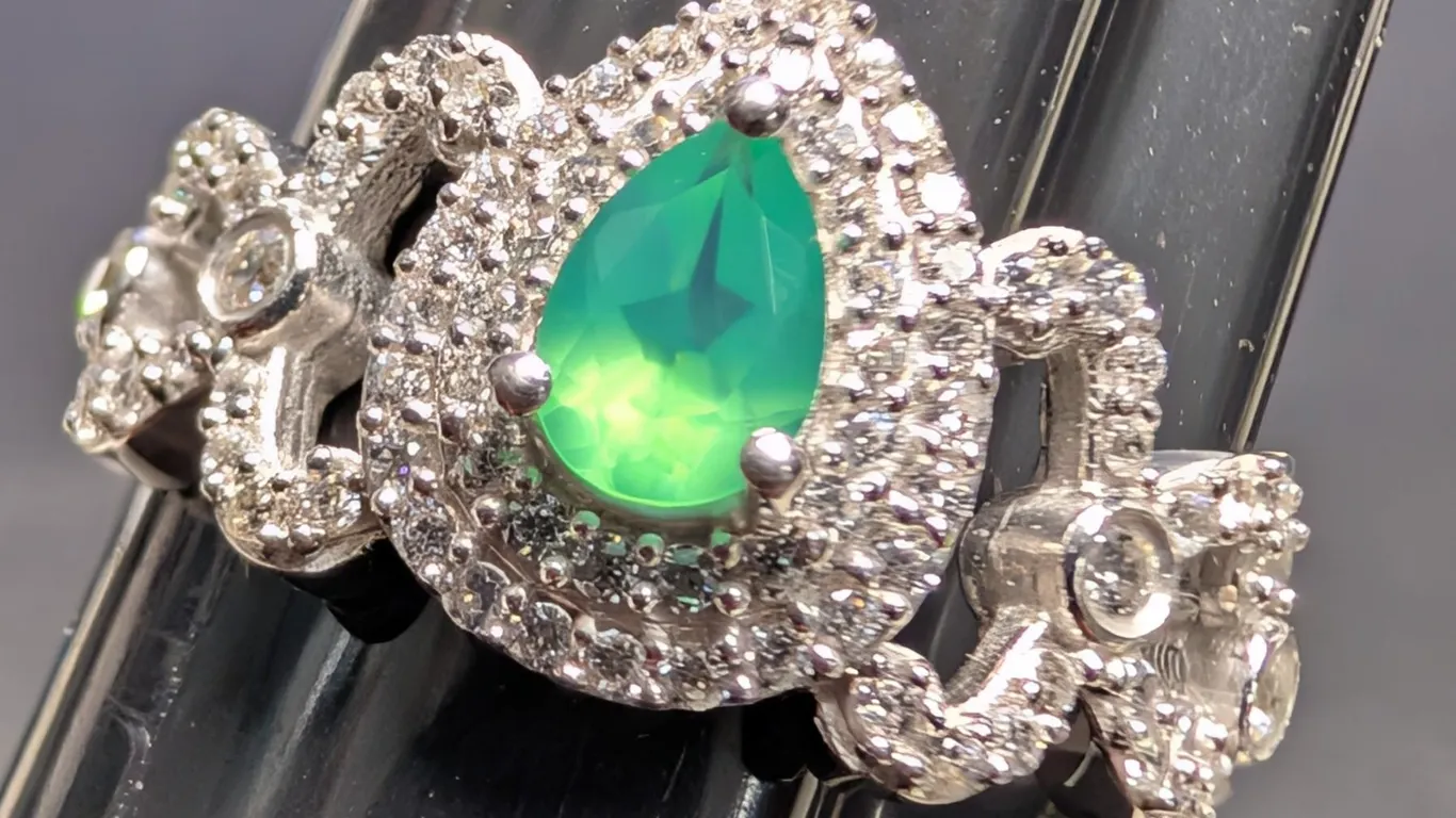 SILVER(3.45G), CZ RING , SUGGESTED RETAIL VALUE $240