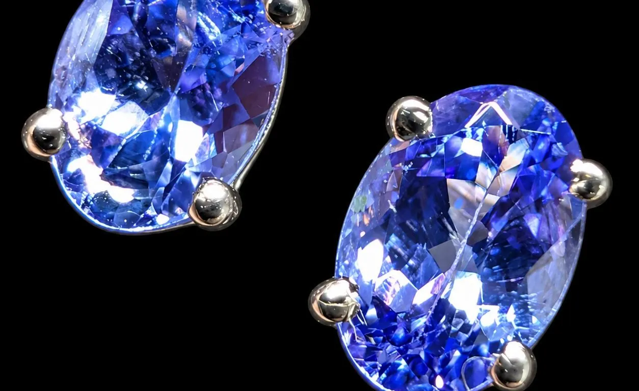SILVER(0.87G), TANZANITE (0.5CT)EARRING SUGGESTED RETAIL VALUE $200