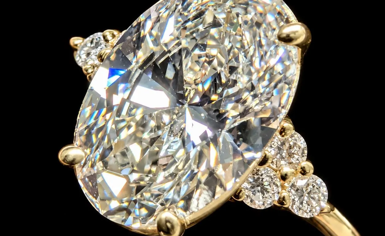 10K(1.7G), LAB DIAMOND (2CT)RING, SIZE 5.5, SUGGESTED RETAIL VALUE $4400