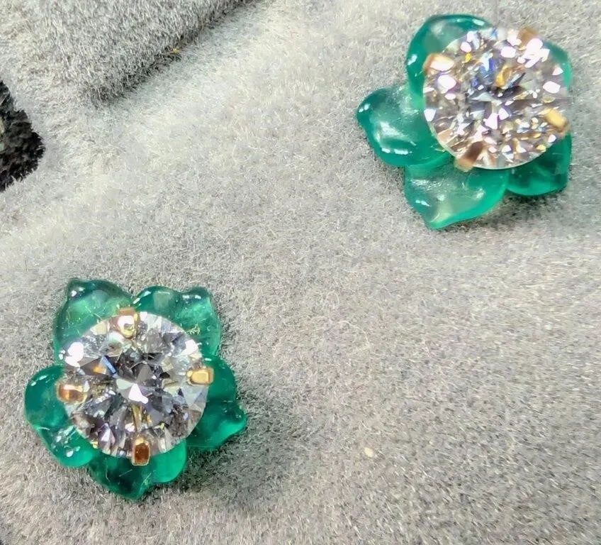 14K LAB DIAMOND(2IN1) (0.44CT) EARRING, SUGGESTED RETAIL VALUE $600