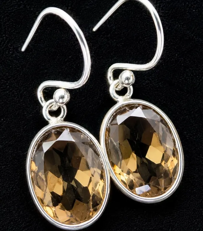 SILVER(3.3G), SMOKEY QUARTZ (12CT) EARRING, SUGGESTED RETAIL VALUE $240