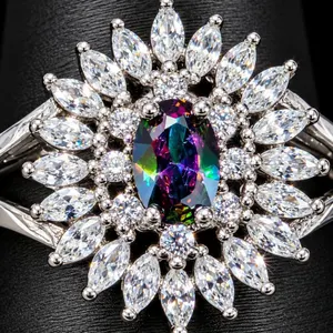 SILVER(4.1G), MYSTIC TOPAZ (0.5CT) RING, SUGGESTED RETAIL VALUE $280
