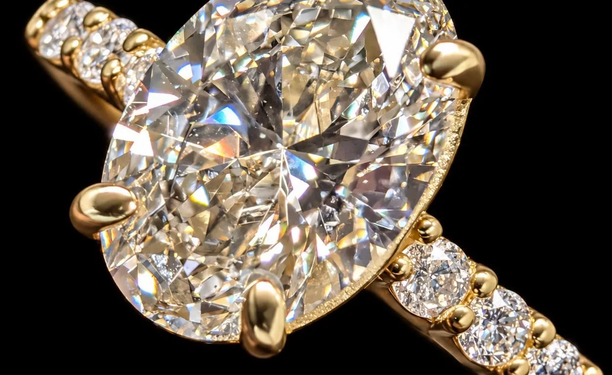 10K(1.35G), LAB DIAMOND (1.4CT)RING, SIZE 5.5, SUGGESTED RETAIL VALUE $3200