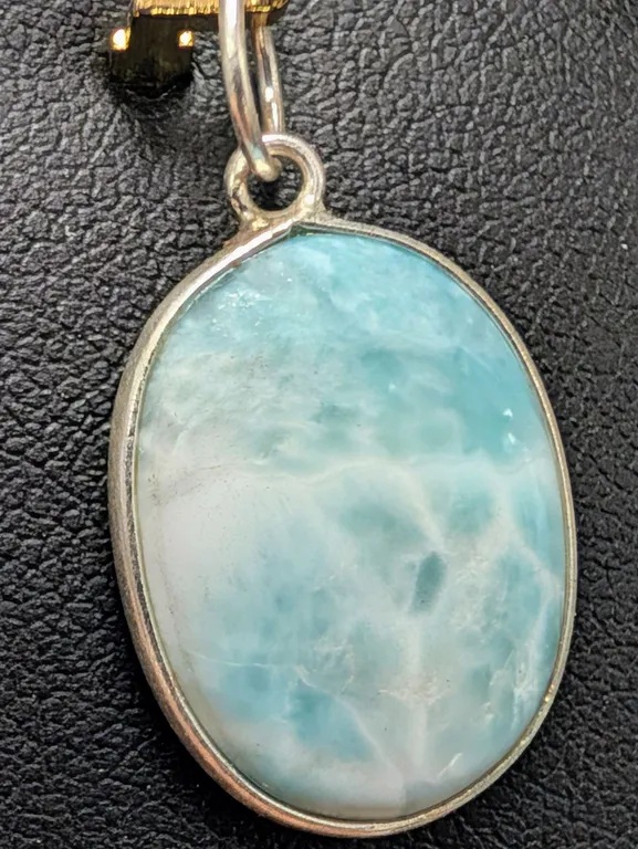 SILVER(2.3G), LARIMAR (7CT) PENDENT