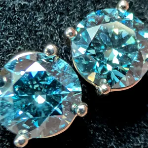 10K(0.8G), BLUE LAB DIAMOND (1.34CT) EARRING, SUGGESTED RETAIL VALUE $2600
