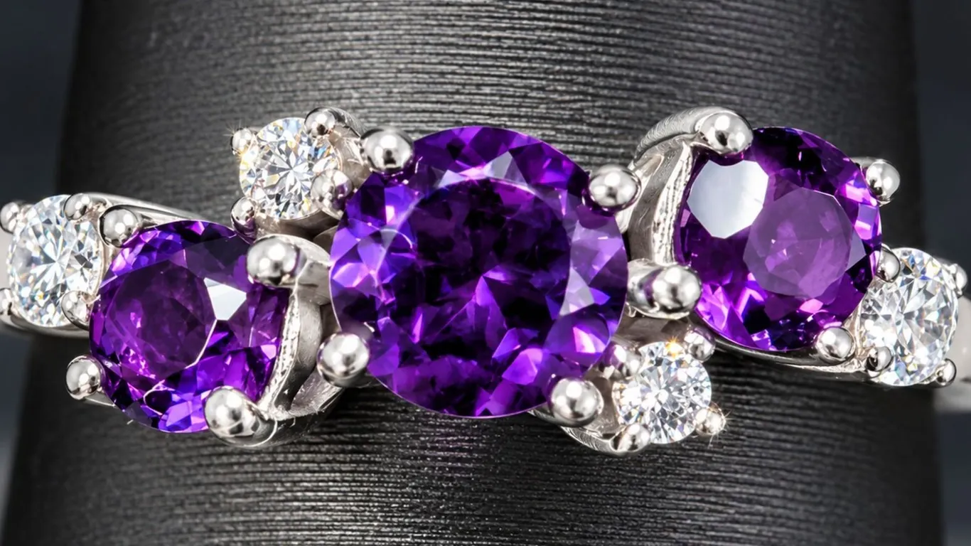 SILVER(3G), AMETHYST (APP 0.8CT)RING SUGGESTED RETAIL VALUE $200