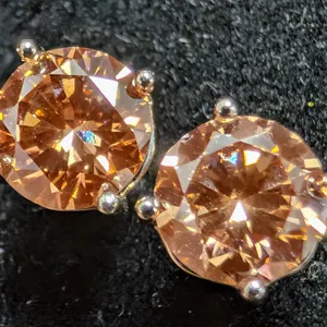 14K(0.8G), COLOR LAB DIAMOND (1.5CT) EARRING, SUGGESTED RETAIL VALUE $2800