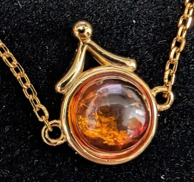 SILVER(2.17G), AMBER BRACELET 7"