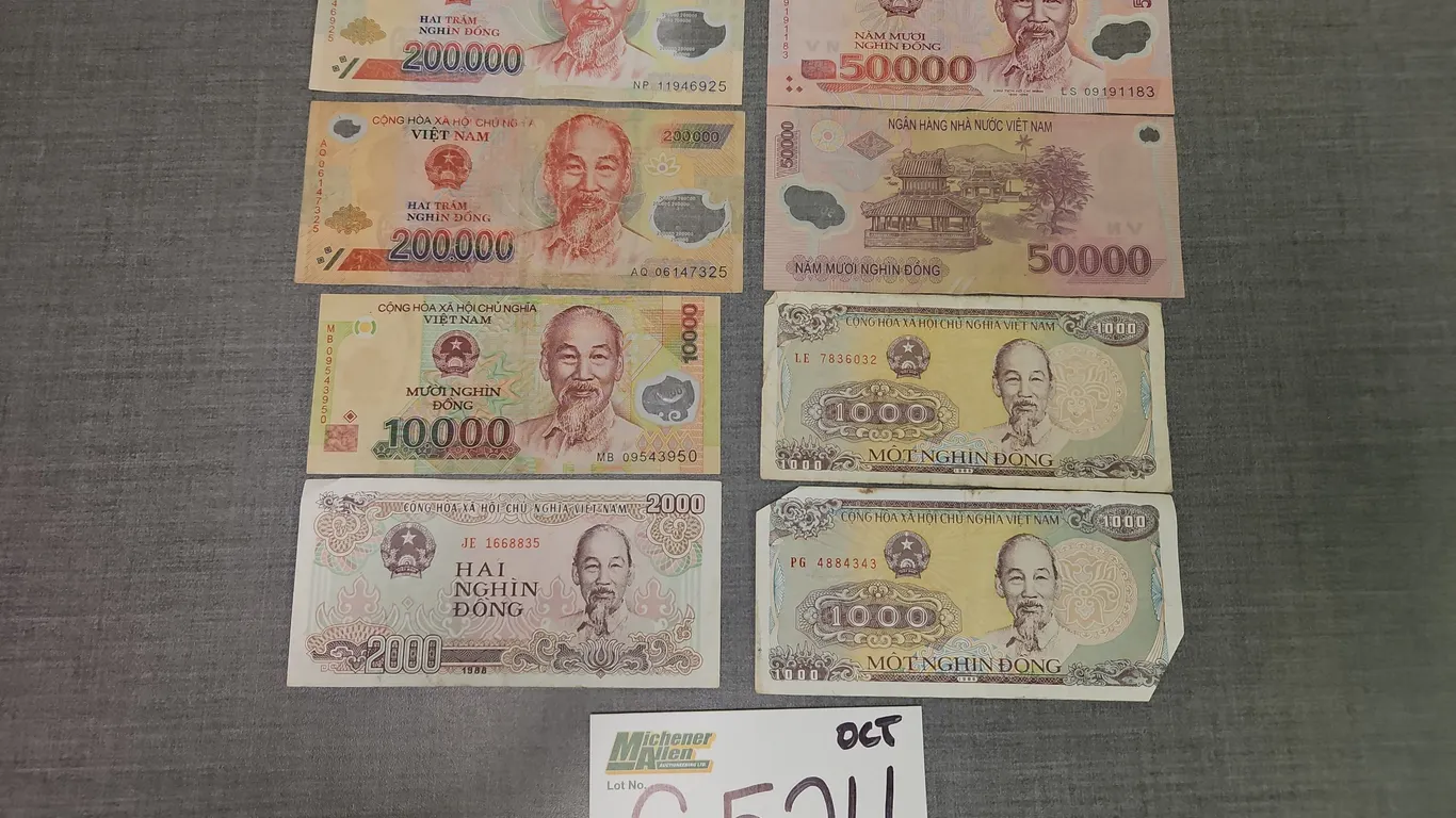 8 Vietnam Currency Notes - Qty 1