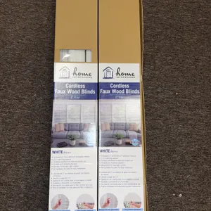 Home impressions cordless Faux wood blinds 2 inch vinyl 70“ x 64“
