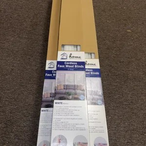 Home impressions cordless Faux wood blinds 2 inch vinyl 52“ x 64“