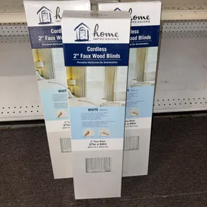 Home impressions cordless Faux wood blinds 2 inch vinyl 27“ x 64“