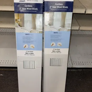 Home impressions cordless Faux wood blinds 2 inch vinyl 36“ x 64“