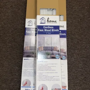 Home impressions cordless Faux wood blinds 2 inch vinyl 30“ x 64“