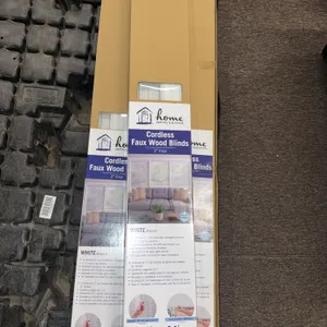 Home impressions cordless Faux wood blinds 2 inch vinyl 43“ x 64“