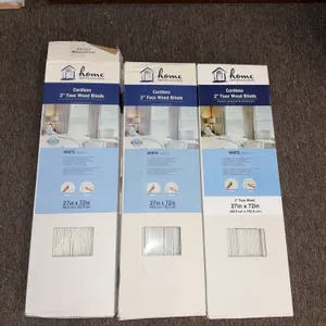 Home impressions cordless Faux wood blinds 2 inch vinyl 27“ x 72“