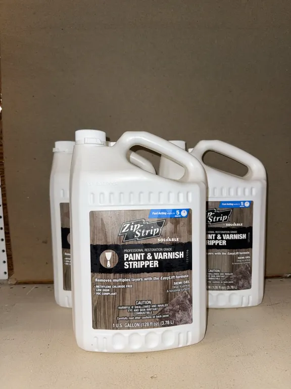 Zip strip paint and varnish stripper
