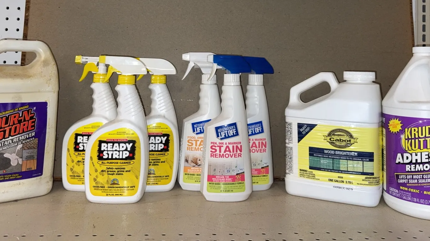 Ready strip cleaner stain, removers