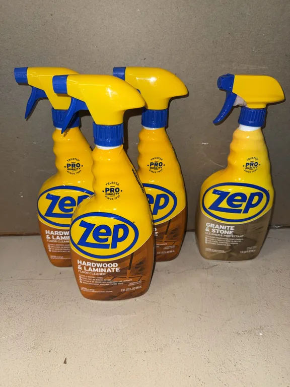 Zep hardwood and laminate cleaner and stone cleaner