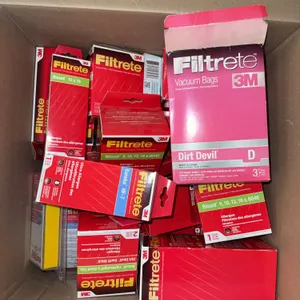 Box of miscellaneous size and brand vacuum filter filters