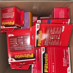 Box of miscellaneous size and brand vacuum filter filters