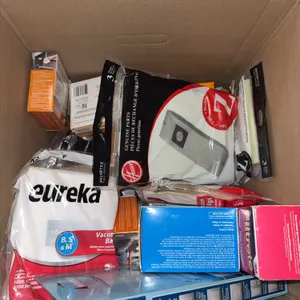 Box of vacuum bags, and filters