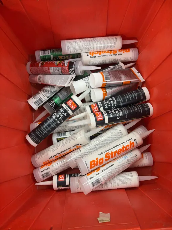 box of caulking contents only