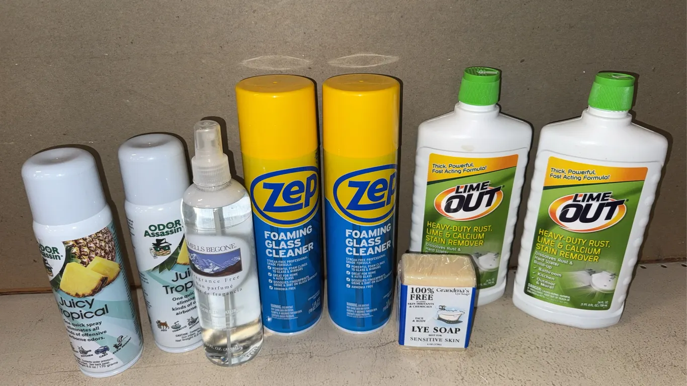 Miscellaneous cleaners, and odor spray