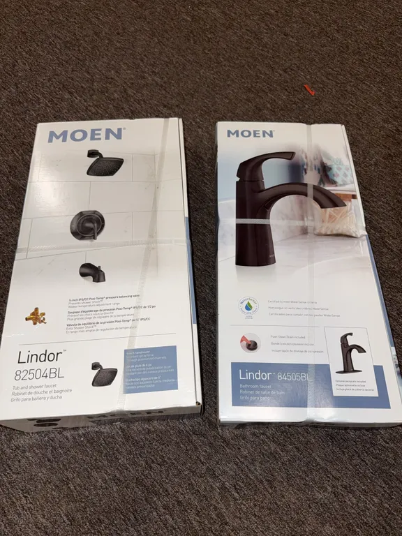 Moen shower head and faucet