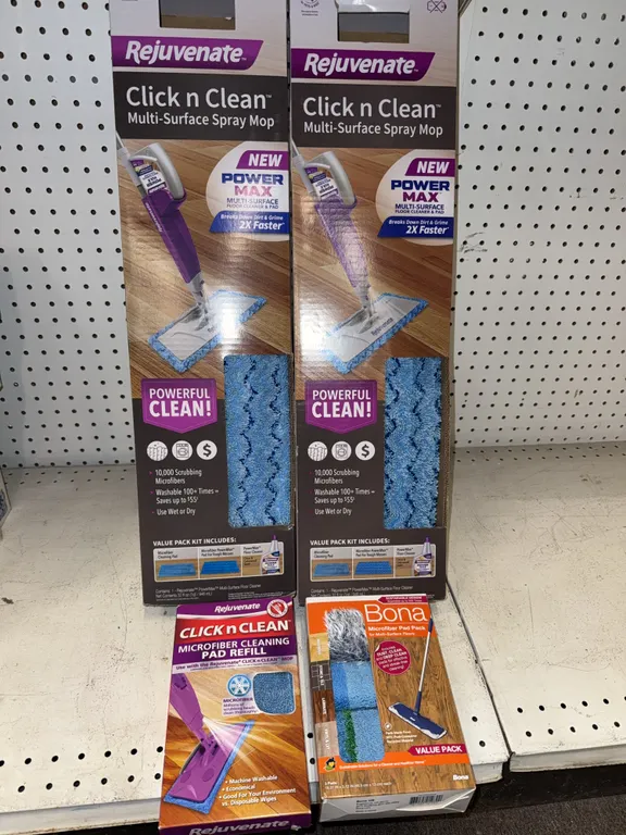 Rejuvenate mops with different cleaning heads