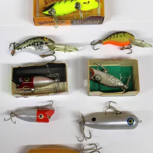 8 Vintage Fishing Lures, Some Boxed