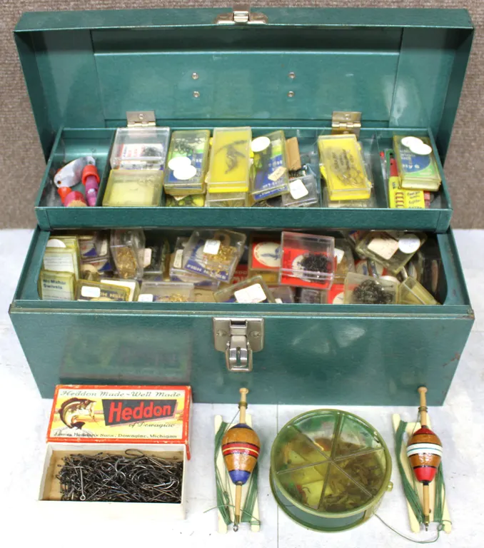 Large Fishing Tackle Box With Contents