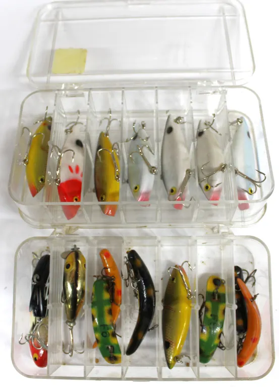 Fishing Lures in Plastic Boxes
