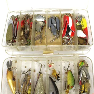Fishing Lures in Plastic Tackle Boxes