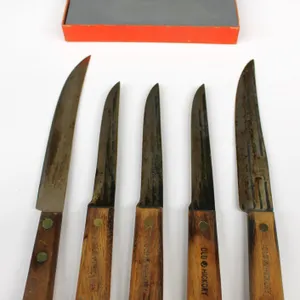 Old Hickory Knives & Carborundum Stone Set