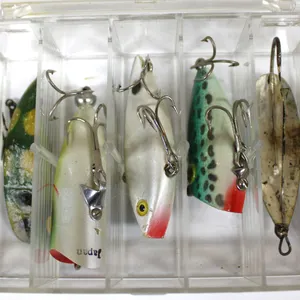 Fishing Lures in Plastic Tackle Box