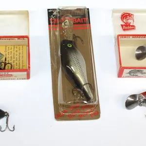Heddon and Arbogast Fishing Lures with Boxes