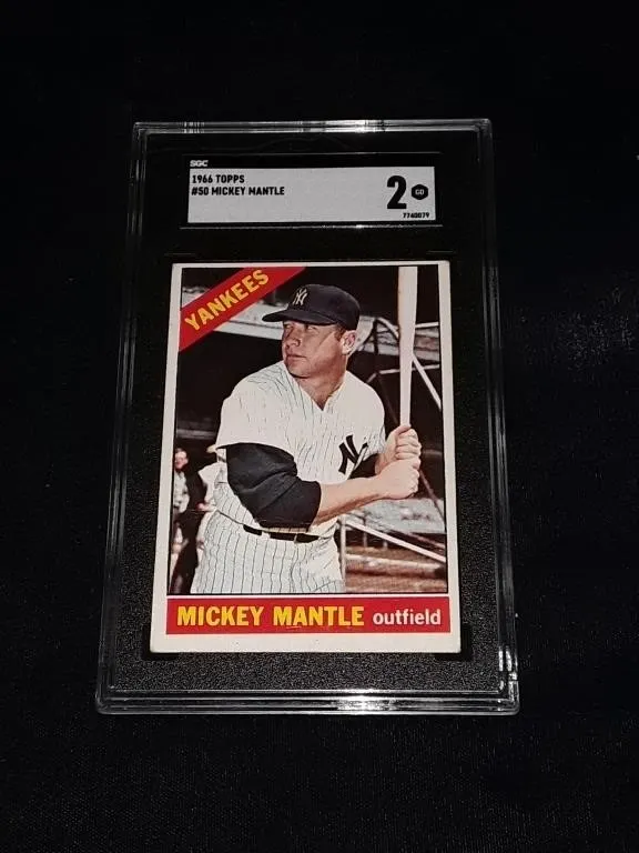 1966 Topps Mickey Mantle SGC 2
