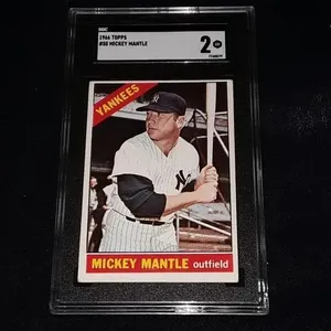 1966 Topps Mickey Mantle SGC 2