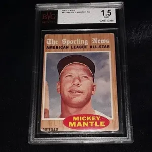 1962 Topps Mickey Mantle Beckett 1.5