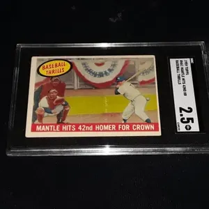 1959 Topps Mickey Mantle SGC 2.5 Mantle Hits 42nd